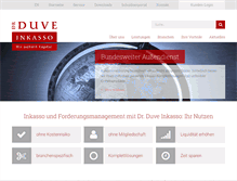 Tablet Screenshot of drduve-inkasso.de